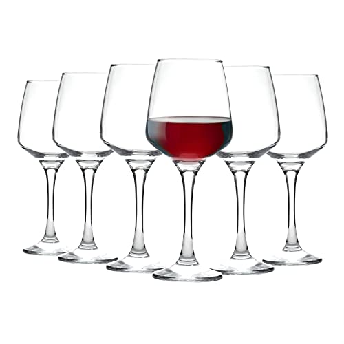 Argon Tableware Red Wine Glasses Set of 24-400ml - Tallo Collection - Large Dishwasher Safe White Wine Glasses Set for Restaurant, Hen Party, Celebrations