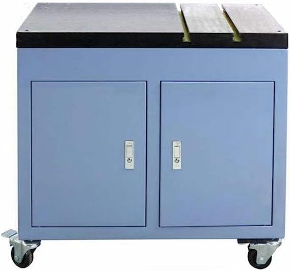 US Stock 31.5 * 19.69 inch Workbench Without Drawer Tapping Machine Tapping Arm High Strength Material Cast Iron Mobile Workbench for Tapping Machine 800 * 500mm