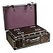 Boîtes De Rangement Rétro Valise Rétro，Coffre Au Trésor，Rivet PU Carry Handle Handmade MDF Metal Lock Cafe Clothing Store, Set of 2 GGYMEI (Color : Brown)