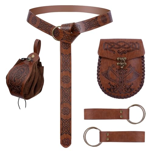 Image of Renaissance Pirate Belt Pouch with Coin Purse Skirt Hike Set