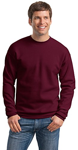 Hanes Mens Comfortblend EcoSmart Crewneck Sweatshirt, L, Maroon