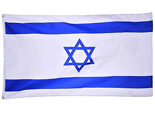 Bandeira de Israel + do Brasil 145cm x 90cm da Marca Minha Bandeira - Dupla Face
