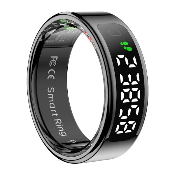 Colmi R12 Smart-Ring für Fitness und Wellness – Innovation an Ihren Fingerspitzen – Größen 36–47 – mehrere Farben (Schwarz, 12)
