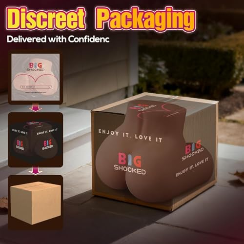 Image of Sex Doll for Men Pocket Pussies Male Masturbator, Realistic Male Sex Toys for Men,Realistic Brown Skin Texture Soft Female Big Ass & Pussy Adult Sex Toy with 2 Hole Deeper Vagina & Anal