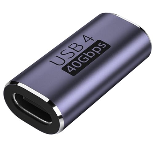 USB C Female to Female Adapter USB C Coupler USB Type C Cable Extender Connector Supports 40Gbps Transfer 100W Charging 8K/60Hz Video Compatible with Thunderbolt 4/3 MacBook Pro/Air and More