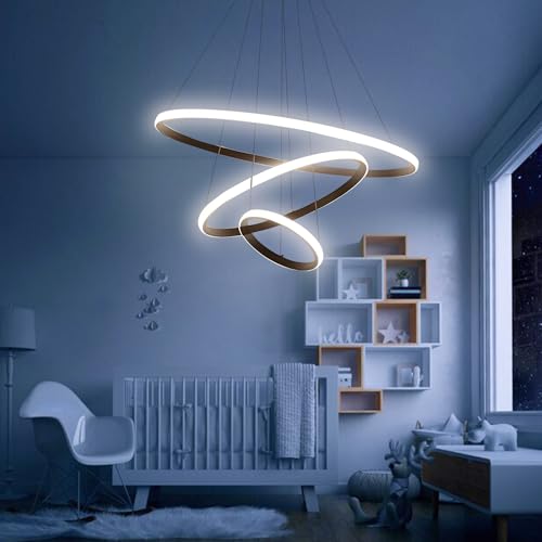 Arcadia Lampadario Led Soffitto a Sospensione NERO Moderno Luce Calda e Fredda Dimmerabile,...