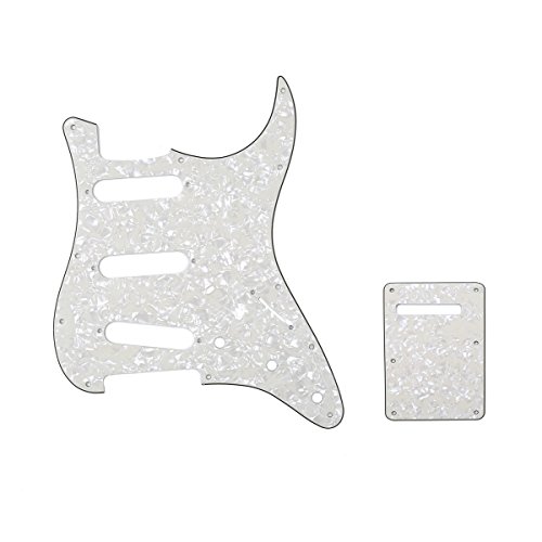 Musiclily Set de 11 trous SSS Pickguard et Plaque Arrière pour Guitare électrique style moderne, Fender (US/Mexique Made… - Les Beatles, Paul McCartney, John Lennon, RIngo Starr, George Harrison Musiclily Set de 11 trous SSS Pickguard et Plaque Arrière pour Guitare électrique style moderne, Fender (US/Mexique Made…