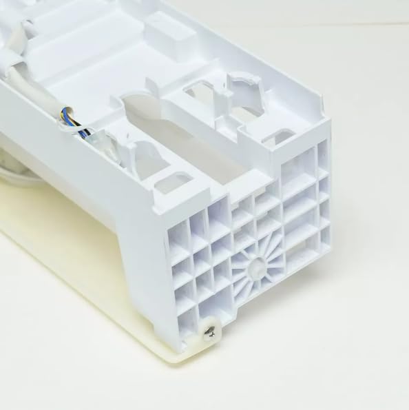 Generic Refrigerator Ice Maker Assembly, rear view with fan grill