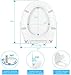 Tapa WC Universal, Dalmo DBTS07TY Antideslizante, Asiento Inodoro en Forma de O...