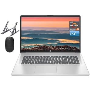 HP 17 Laptop, 17.3″ FHD Display, 32GB RAM, 1TB SSD, AMD Ryzen 5 Processor(Beats i7-1165G7, Up to 4.3GHz), Webcam, Numeric Keypad, Long Battery Life, Windows 11 Home, Alpacatec Accessories, Silver