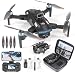 Drohne mit Kamera HD 4K,RC Faltbare FPV WiFi Live Ãœbertragung Drohne für Kinder Anfänger, 2 Akku,Bürstenloser Motor, Flugbahnflug, Hindernisvermeidung, One Key Start/Landen, Headless Modus