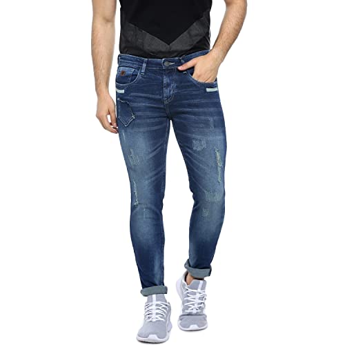 Image of CAHOOT Men's Denim Jeans for Regular Wear | Denim Fabric | Slim Fit | Jeans Crafted with Comfort Fit and High-Performance for Everyday Casual Wear