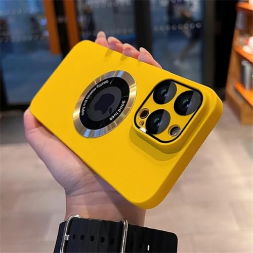 Coque de protection luxe pour iPhone 11 Pro Max givrée jaune