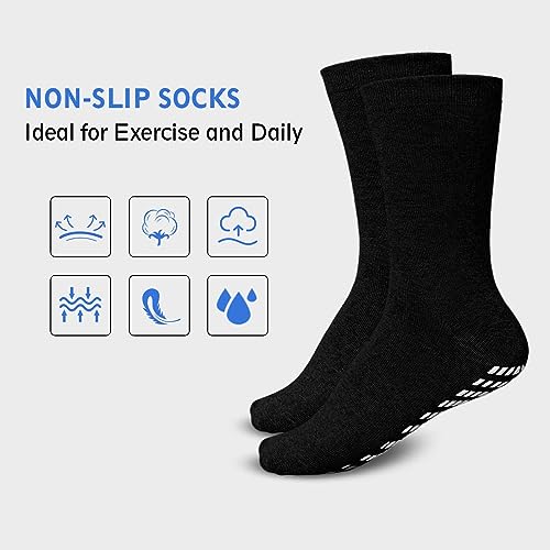Image of Artfasion Non Slip Socks Men: Grip Anti Slip Socks for Seniors Hospital Yoga Pilates