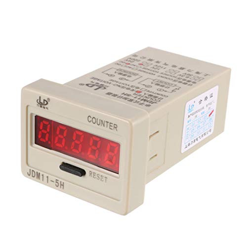 uxcell JDM11-5H Resettable 5 Digits LED Display Panel Digital Counter DC 24V-0V