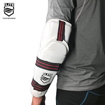 ELITE Taekwondo Forearm & Elbow Guard. Kids & Adults Sizes (TKD Protector) - Comfortable, Lightweight, Protective