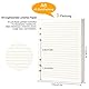 Nachfüllpapier, 135 Blätte Nachfüllbar Notizpapier, 6 Löcher Liniert Füllpapier, für Notizbücher, Skizzieren, Zeichnen, A6