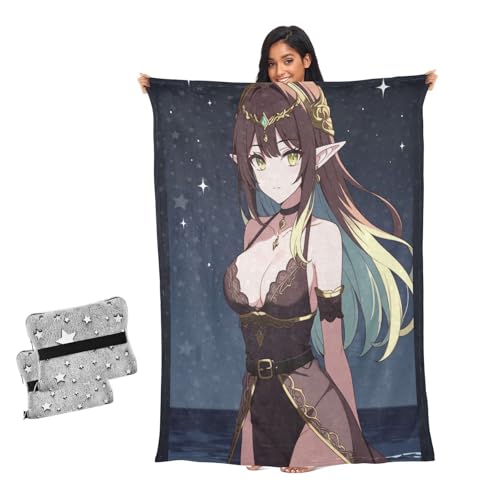 Manta de anime de elfo de belleza suave para sofa y salon 2