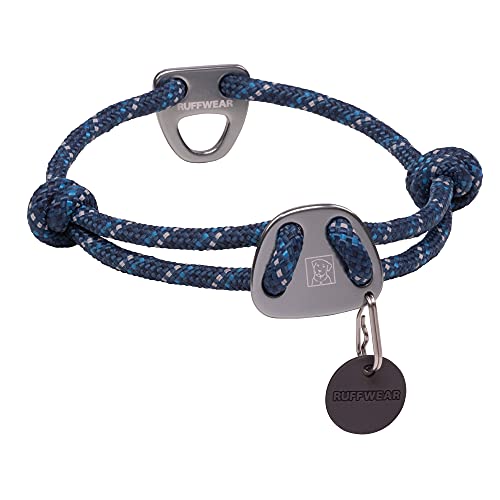 RUFFWEAR Knot-a-Collar, reflektierendes und verstellbares Hundehalsband mit Seil, 20'-26', Blue Moon