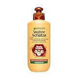 Garnier Wahre Schätze Honig Schätze 2-in-1 Pflege & Styling Leave-In Creme, reparierendes Leave-In gegen Frizz mit Hitzeschutz, 200 ml