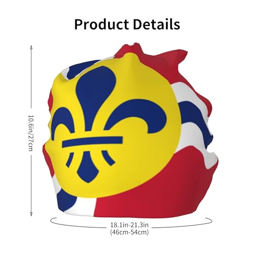 St. Louis City Flag Children Hip Hop Knitted Hat Kids Elastic Leisure Knit Cap Warm Sleep Beanies Black2