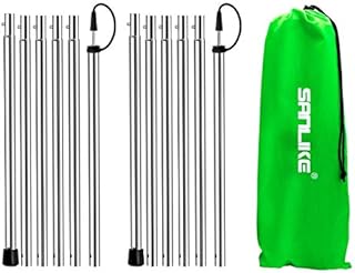 Tarp Poles Adjustable Heavy Duty 95 in Camping Tent Poles for Tarp Portable Telescoping Tent Poles for Awnings Canopy Rain Fly Shelter Set of 2