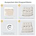 MAXYOYO Faltbares Schlafsofa umwandelbarer Schlafsessel mit Kissen, Matratze mit Rückenstütze, tragbarer Stuhl-Bett-Komfortable Bodensofa-Lounge für Wohnzimmer Schlafzimmer, Beige