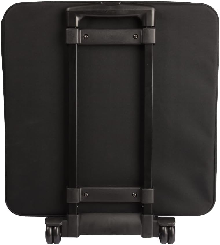 Rear view of the Gator G-PAR 64LED4 case showing the extended tow handle and wheels.