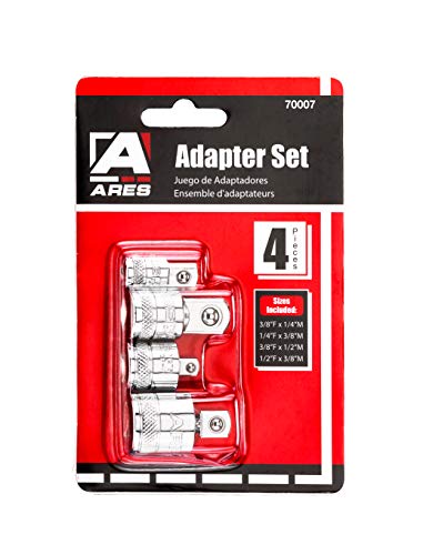 image for ARES 70007-4-Piece Socket Adapter and Reducer Set - 1/4-Inch, 3/8-Inch