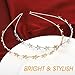 WLLHYF 2 Pieces Star Headbands for Women Girls Star Rhinestone Hair Hoop Head Band Pearl Headwear Headdress Wedding Headpiece for Bride Gold Silver Metal Hair Bands Accessories