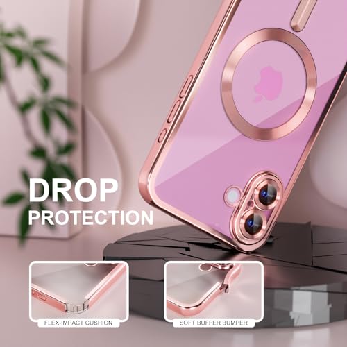 Image of Misea Magnetic for iPhone 16 Plus Case Compatible with MagSafe Pink