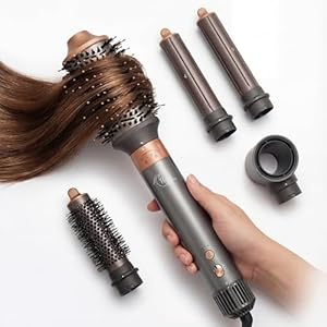 Peach Beauty® Haarstyler 5-in-1 Styling Set | Heißluftschlauch | Volumen-Bürste | Runde Bürste | Lockenstab | Haartrockner | 110.000 U/min | 1400 W
