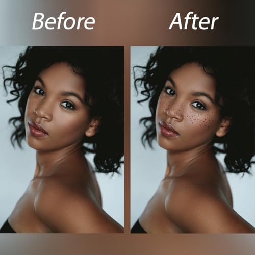 Image of Glitter Freckles, 24PCS Glitter Freckles Face Tattoo, Sparkle Freckles for Women, Waterproof Gold Temporary Face Tattoos Glitter Glow Up Patches Makeup Patches Festival (Purple 10pcs)