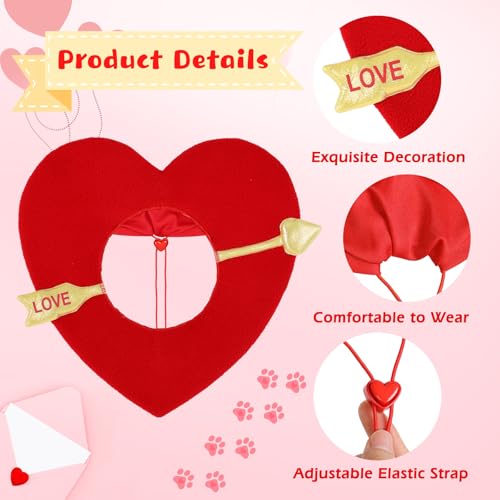 Disfraz para perro corazón rojo grande ajustable miniatura 4