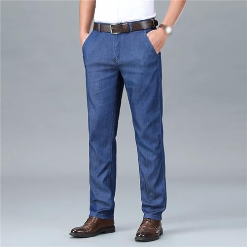 Spring and Summer Men's Jeans, Loose Business Straight Casual Pants, Comfortable and Breathable Jeans2