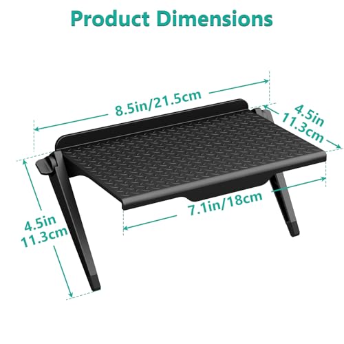 WALI TV Top Shelf 2 Pieces, 8 Inch Adjustable Monitor