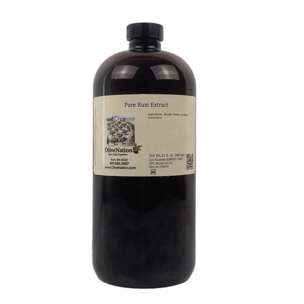 Rum Flavor - Caribbean Flavoring from Premium Rum Extractives for Baking and Cooking - Non-GMO - Gluten Free - Kosher - Vegan - 32 ounces