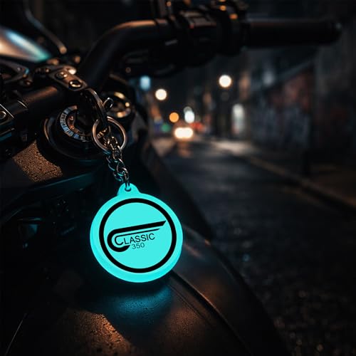 Image of Mi Glow Store Glow in Dark Keychain for Bike Men | Gift for Man | Bike Accessories | Charges in Light Glows in Dark | Key chain for Bike