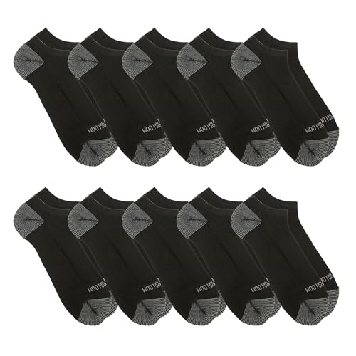 Image of Fruit of the Loom Men's Dual Defense Socks, Odor Protection with Half Cushion, Multi-Packs