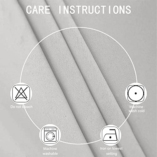 Image of LEMOMO Light Grey Blackout Curtains 34 x 63 Inch Length /Set of 2 Curtain Panels /Thermal Insulated Room Darkening Blackout Curtains for Bedroom