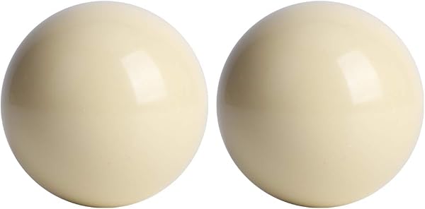 Vbestlife Lot de 2 pi¡§¡§Ces en r¡§|sine Blanche Billard Formation Boule de Queue Standard Dia 5.72 cm r¡§¡§glement Billard Billard Pratique Balle, - 1