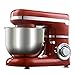 Stojak Mixer Kuchnia Stojak Mixer 4L Miska ze stali nierdzewnej 1200W Home Profesjonalny Maszyna kuchni Mikser Żywności (Kolor: Czerwony Rozmiar: 4L) zhengqiang (Color : Red, Size : 4L)