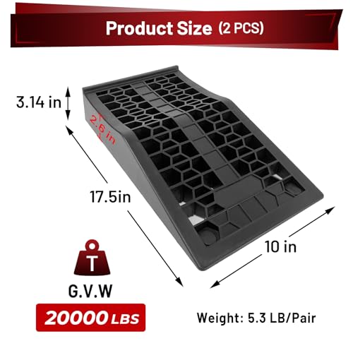 image for ROBLOCK Car Ramps for Lift and Vehicle Maintenance, Portable Low Profi