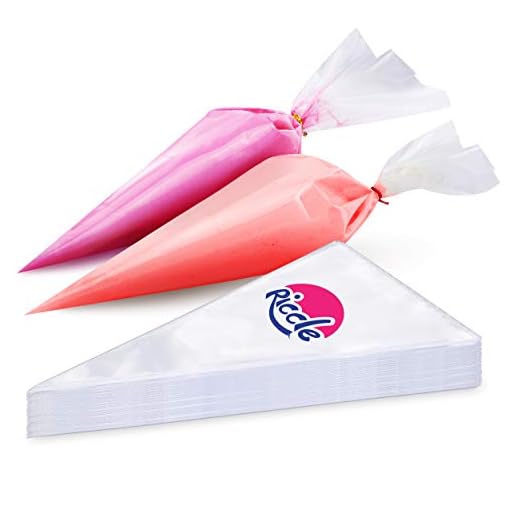 RICCLE Disposable Piping Bags 12 Inch - 100 Anti Burst Pastry Bags - Icing Piping Bags for Frosting - Ideal for Cakes and Cookies Decoration