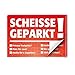 Produktbild easydruck24 iSecur Notizblock Scheiße geparkt! für die Windschutzscheibe rot Block à 50 Blatt DIN A7 mehrere Auswahlmöglichkeiten zum Ankreuzen Verkehrssünder Verkehrsrowdys Parksünder I dv651