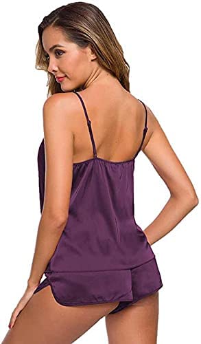 Image of Women's Satin Soft Top and Shorts Set Nightsuit for Womens