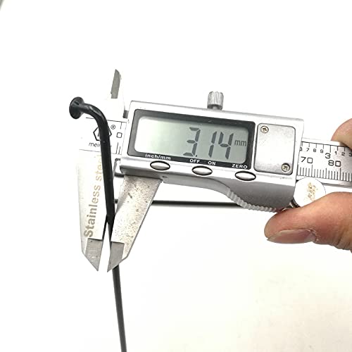 NKVDEX Fahrradspeichen 10 G Schwarze J-Bend-Speichen for Elektrofahrräder, Durchmesser 3,14 mm, runder Körper, gleicher Durchmesser, Speichen for Elektrofahrräder mit Muttern(Length Customize)