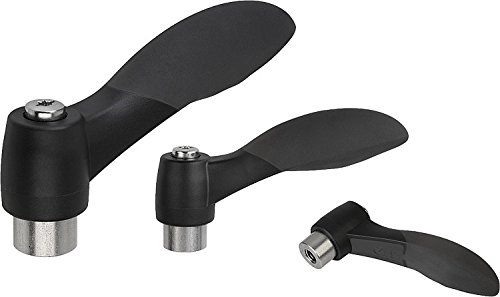 Image of Kipp 06605-30801 Fiberglass Reinforced Plastic /Die-Cast Zinc Adjustable Handle with M8 Internal Thread, 2K inchCockatoo inch, Two-Component, Steel Parts in Stainless Steel, Metric, Size 3