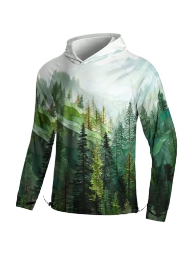 ORIONRIDE Dense Forest Long Sleeve Cycling Hoodie Men