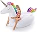 Jasonwell Giant Inflatable Unicorn Pool Float Floatie Ride On with Fast Valves Large Rideable Blow Up Summer Beach Swimming Pool Party Lounge Raft Decorations Toys for Kids Adults